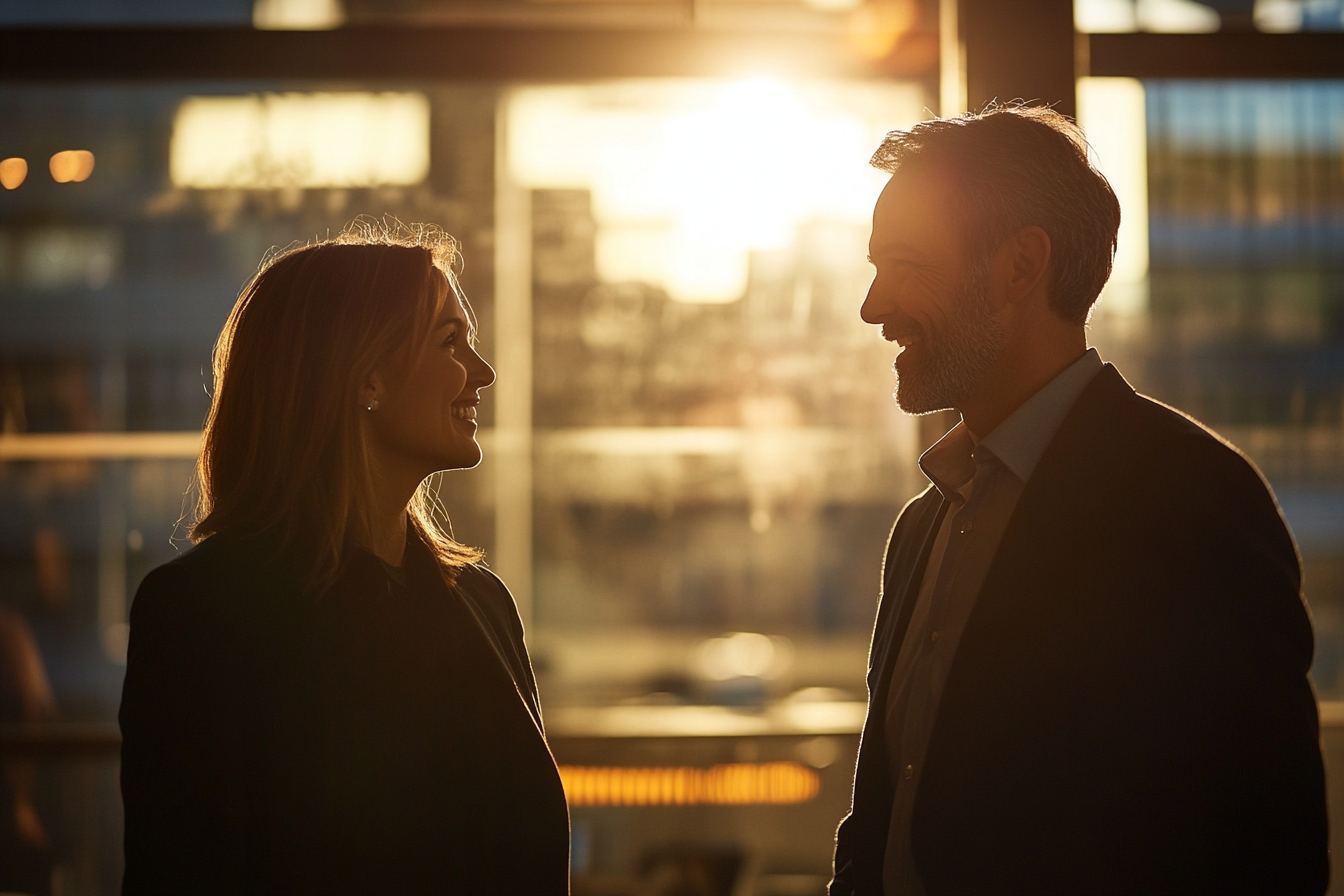 Before/after comparison: Left shows generic corporate profile, right shows engaging personal content that captures attention and builds trust